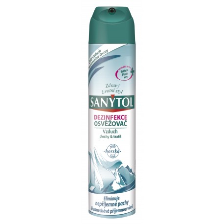 Sanytol fertőtlenítő légfrissítő, felület- és szövettisztító, hegyi illat, 300 ml