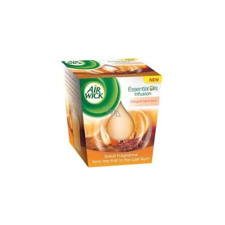 Air Wick illatos gyertya üvegben - narancs és fűszer, 105g