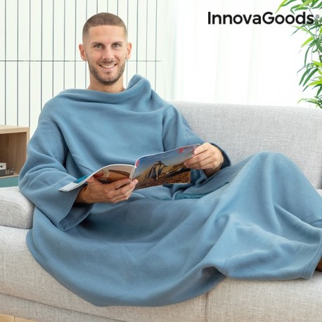 Egyszemélyes ujjas takaró - kék - InnovaGoods