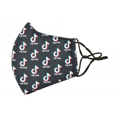 Textil többhasználatos szájmaszk - TikTok - teljes nyomtatás