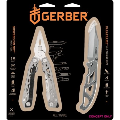 Suspension-NXT bicska + Paraframe I. kés szett - bliszter - Gerber