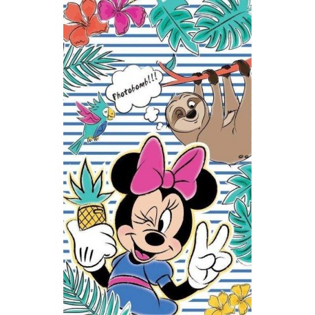 Detexpol gyerek törölköző - Minnie és a lajhár - 50 x 30 cm
