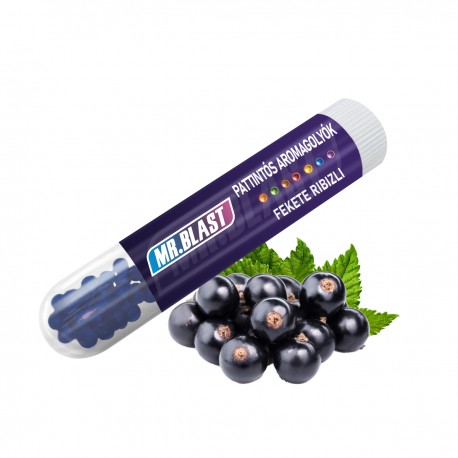 Mr. Blast pattintható aromagolyók - Fekete ribizli - 100 db