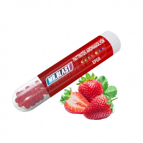 Mr. Blast pattintható aromagolyók - Eper - 100 db