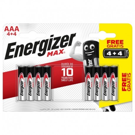 MAX mikroceruzaelem - 8x AAA - 4+4 ingyen - Energizer