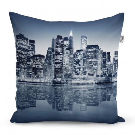 Párna nyomtatással - Éjszakai New York - 40 x 40 cm - Sablio
