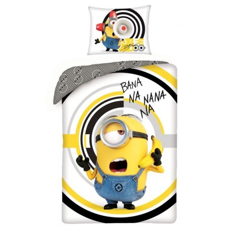 Pamut ágyneműhuzat - Minion - Banana - 140 x 200 cm - Halantex