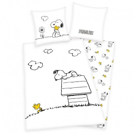 Pamut ágyneműhuzat - Snoopy - 140 x 200 cm - Herding