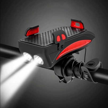Kerékpár világítás telefontartóval - Bikerpro 4in1