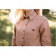 Luxus női ing BIO pamutból - tégla minta - Racuna